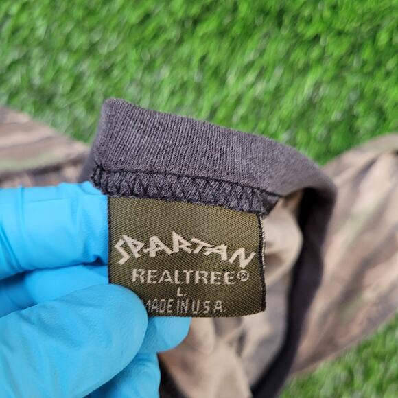 VTG 90s Spartan Realtree USA Made Micro Crop Top Boxy Fit Womens M/L - Picture 4 of 5